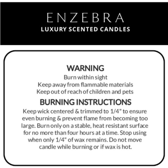 EnZebra Pillar Candle Accent Candle - Picture 7 of 7